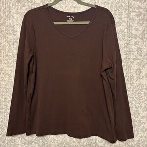 Women’s White Stag Brown Long Sleeve Shirt, High Quality 100% Cotton! Size XL